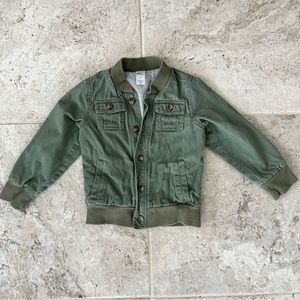 Kids Army Green Lined Jacket Size 4T